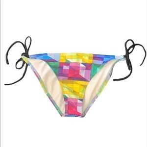 𝅺Hurley multicolor geometric design side tie bottom